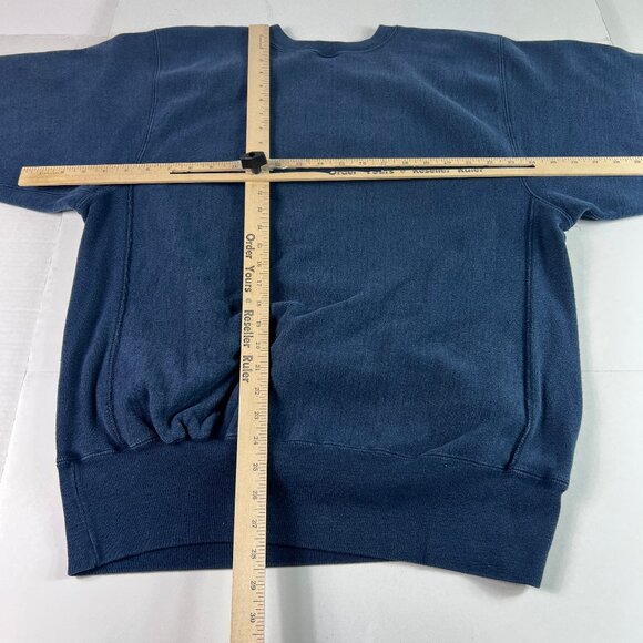 VTG Champion Reverse Weave Wisconsin Badger Sweatshirt Extra Large Blue Crewneck - Picture 11 of 14